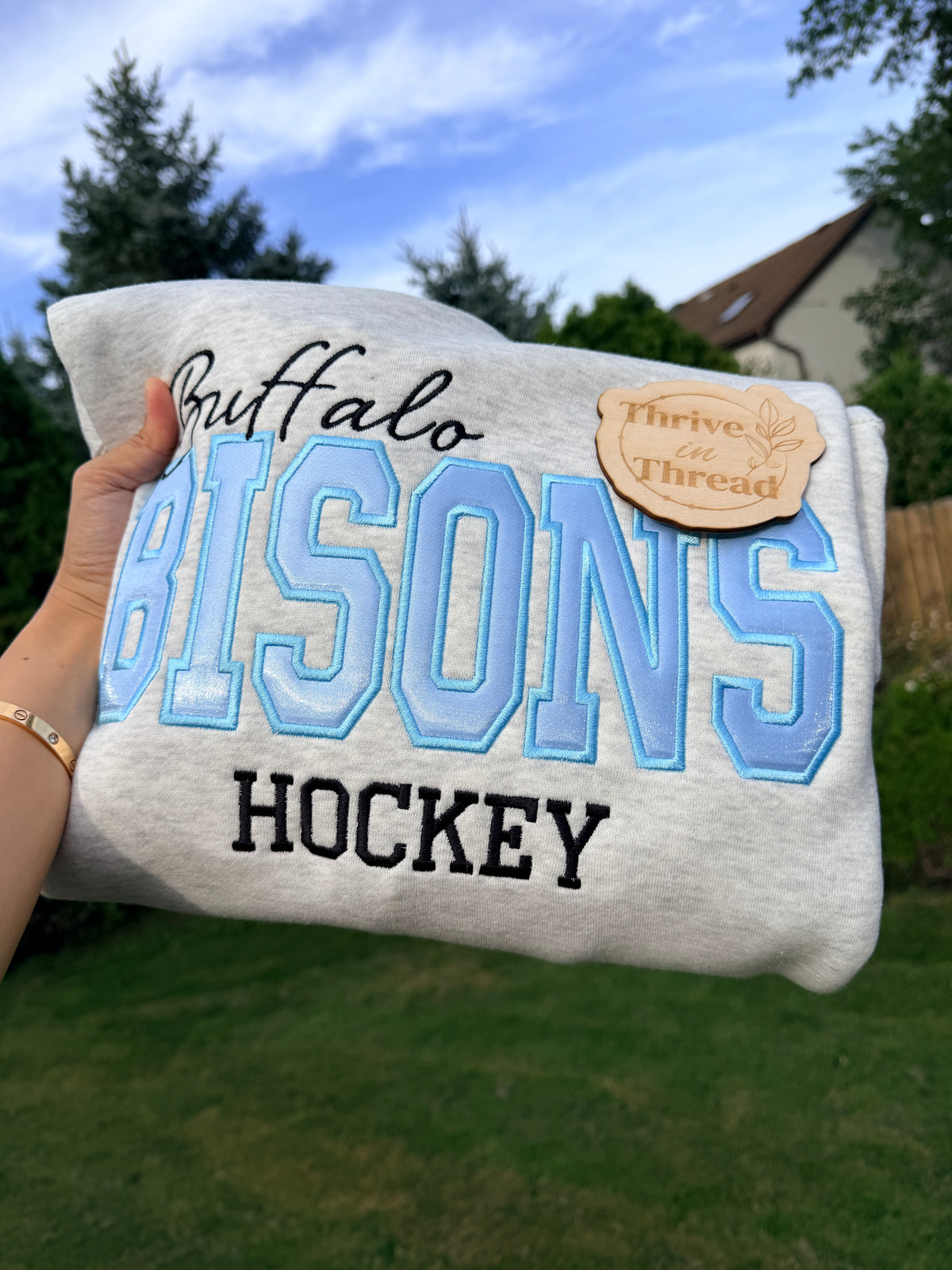 Custom Team Spirit Liquid Satin Applique Embroidered Sweatshirt/Hoodie