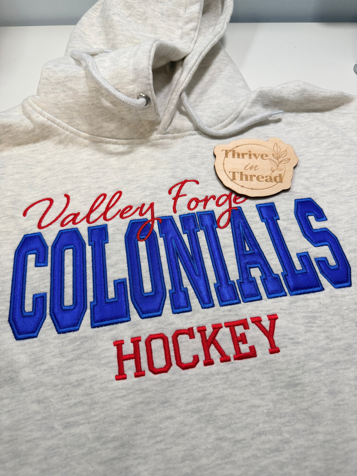 Custom Team Spirit Liquid Satin Applique Embroidered Sweatshirt/Hoodie