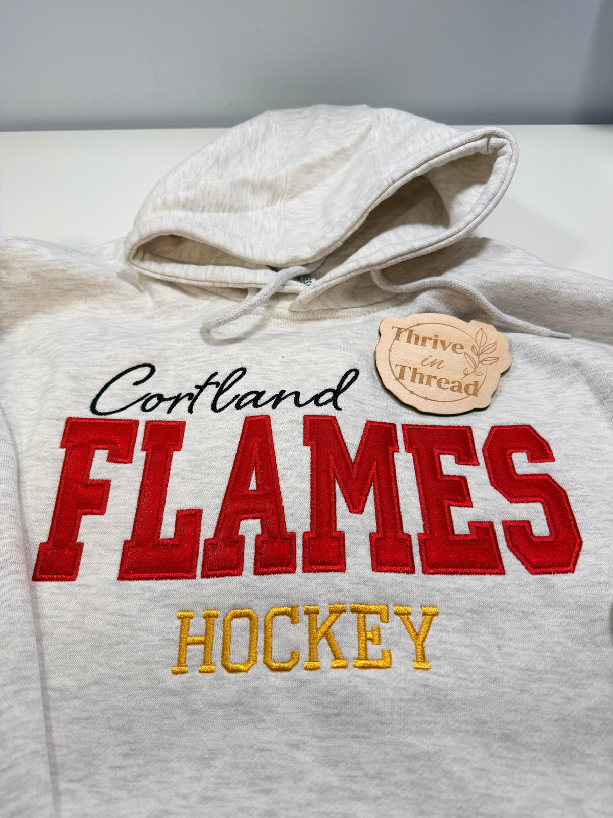 Custom Team Spirit Liquid Satin Applique Embroidered Sweatshirt/Hoodie