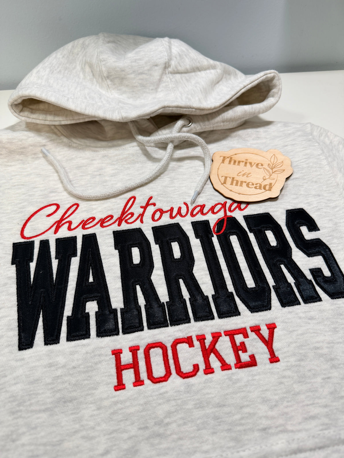 Custom Team Spirit Liquid Satin Applique Embroidered Sweatshirt/Hoodie