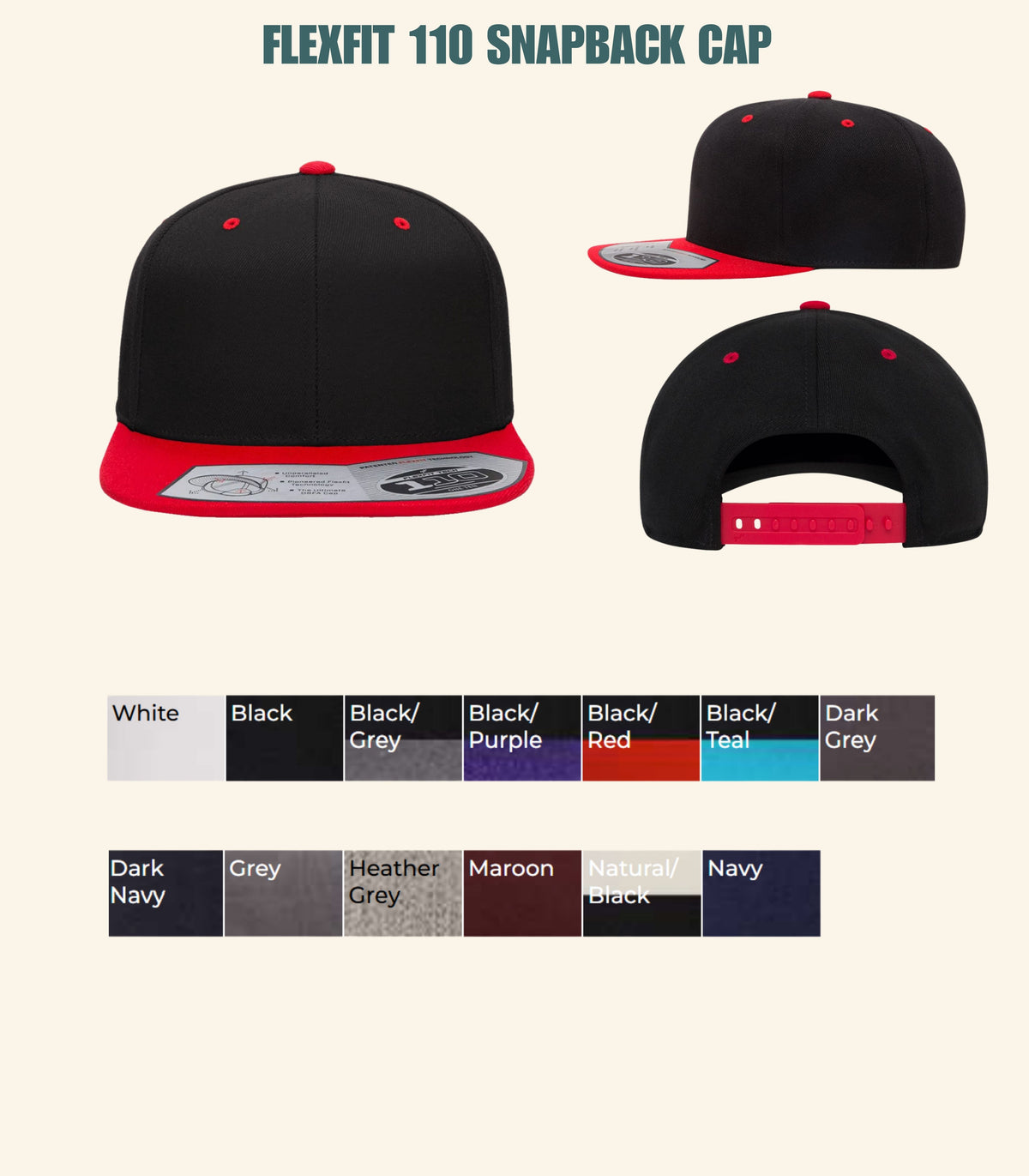 Custom Embroidery Hockey Team hat, Trendy Flipped Text, Custom Team Name & Color, Flat Bill Snapback Structured Hat, gift for hockey players