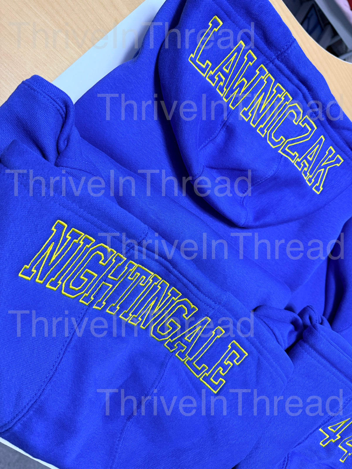 ADD-ON Embroidery On The Hood Of A Hoodie