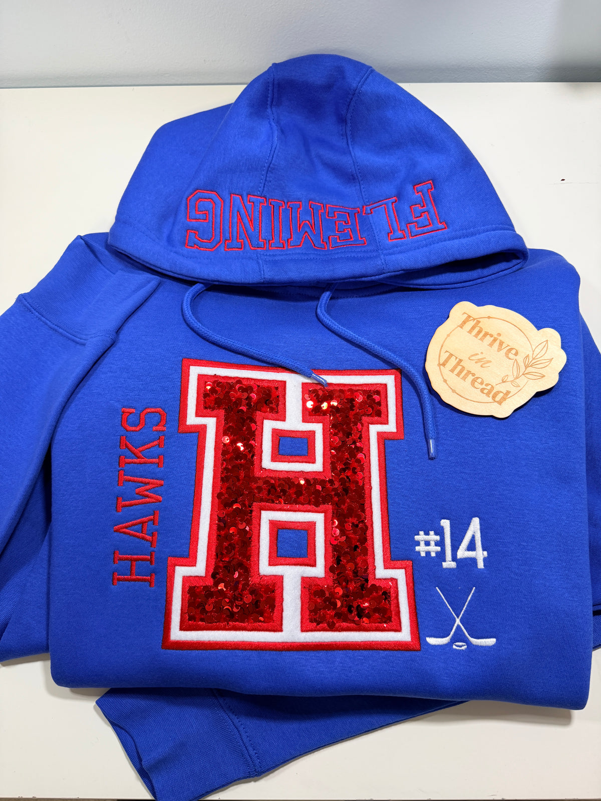 ADD-ON Embroidery On The Hood Of A Hoodie