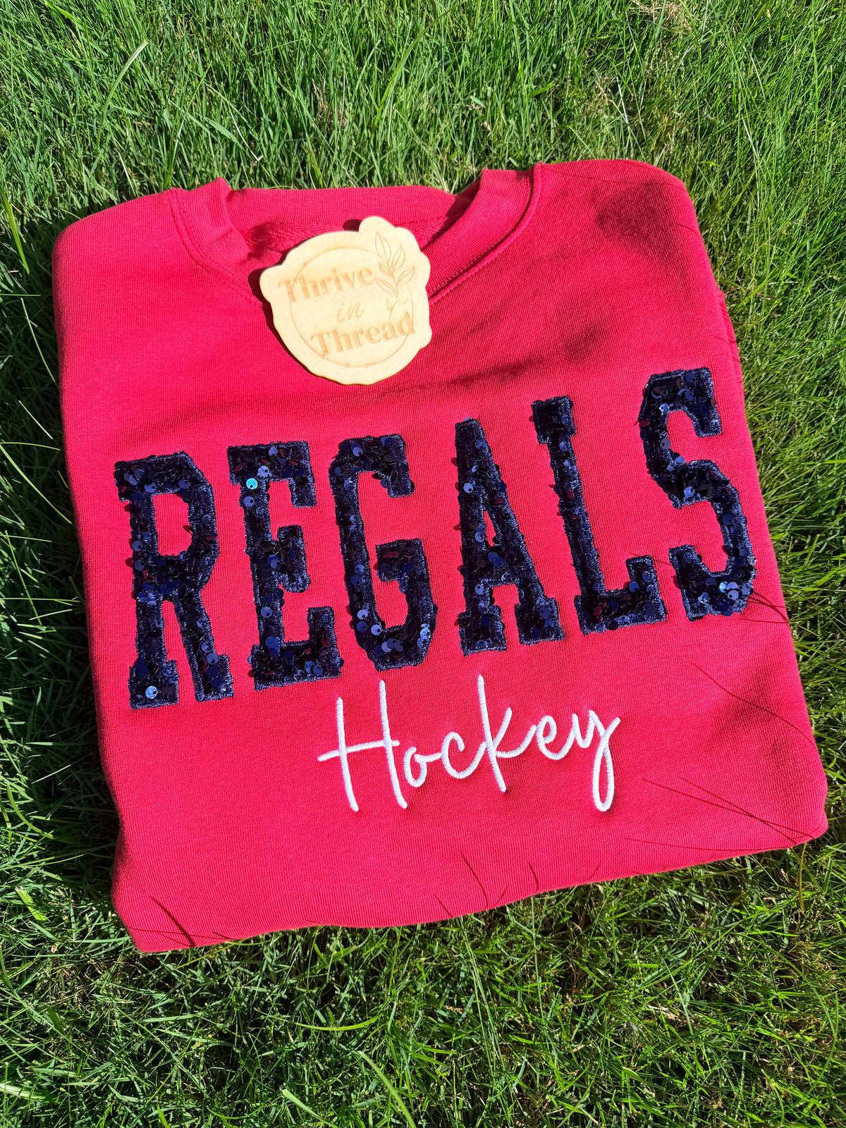 Custom Team Spirit Sequins Applique Embroidered Sweatshirt/Hoodie