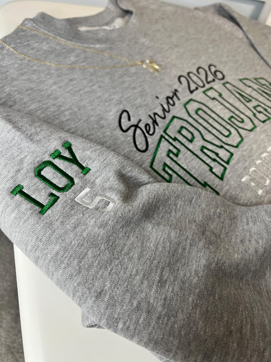 Custom Team Embroidered Sweatshirt/Hoodie, Sports Team Apparel, DTF Printed Custom Name & Number on Back, Hockey/Soccer Hoodie, Gameday