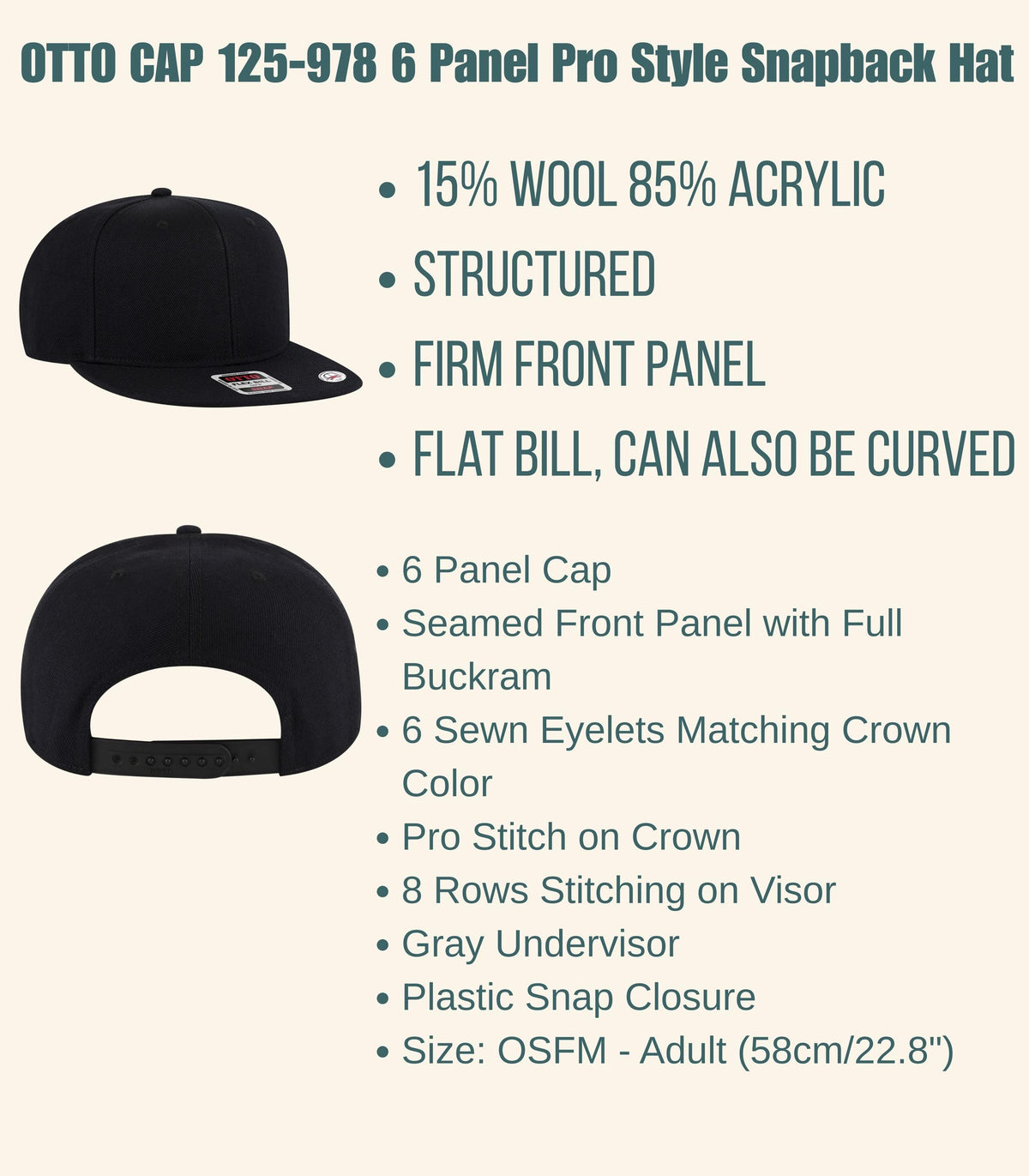 Custom Embroidery Hockey Team hat, Trendy Flipped Text, Custom Team Name & Color, Flat Bill Snapback Structured Hat, gift for hockey players