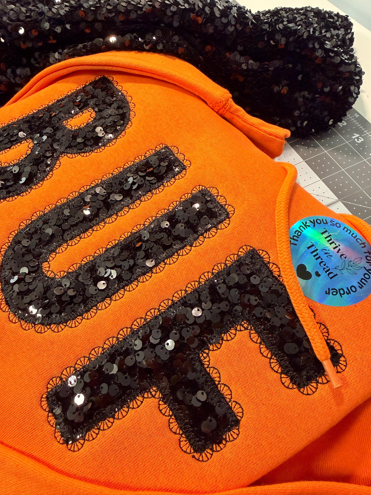 Custom Embroidered Buffalo Hockey Sequins Lace Font Sweatshirt/Hoodie, Buffalo Hockey, Sequins Applique, BUF sweatshirt, buffalo hockey fans