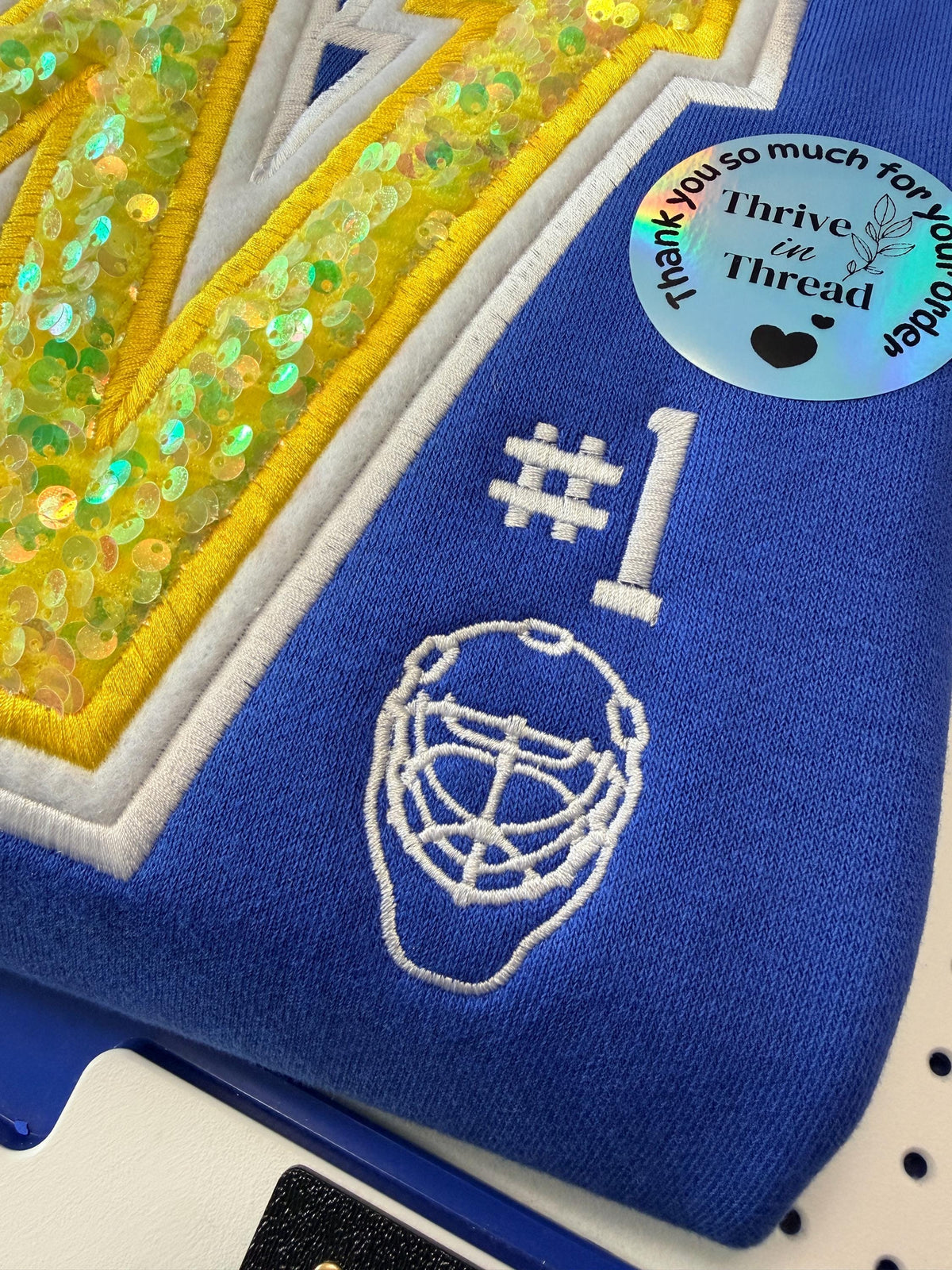 Embroidered Sequins Varsity Letter Sport Spirit Sweatshirt/Hoodie
