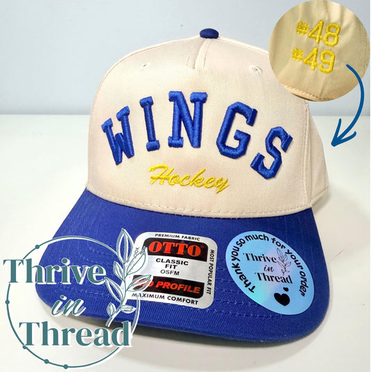 Custom Embroidery 3D puff foam hat, custom team/sport name