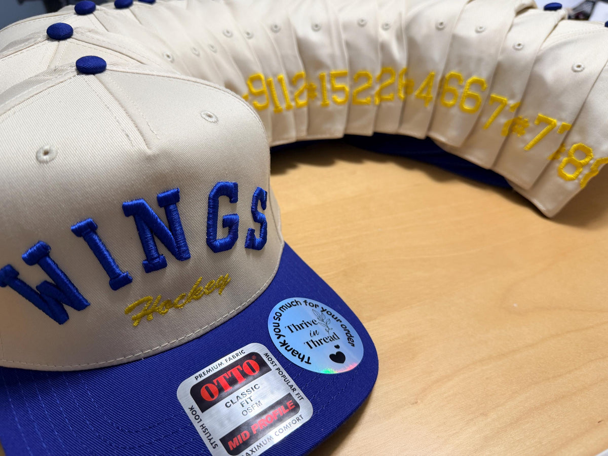 Custom Embroidery 3D puff foam hat, custom team/sport name
