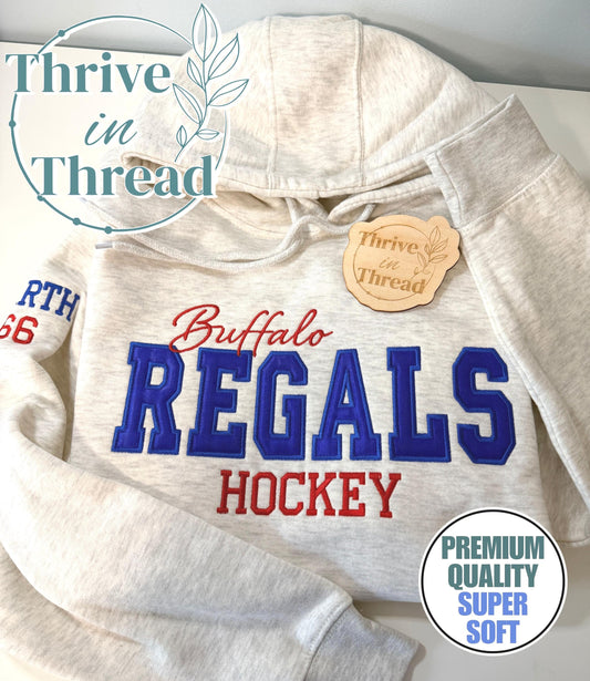 Custom Team Spirit Liquid Satin Applique Embroidered Sweatshirt/Hoodie